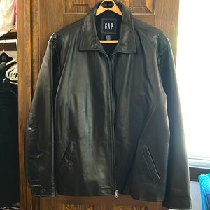 Handsome all leather Bomber Jacket. Never worn.